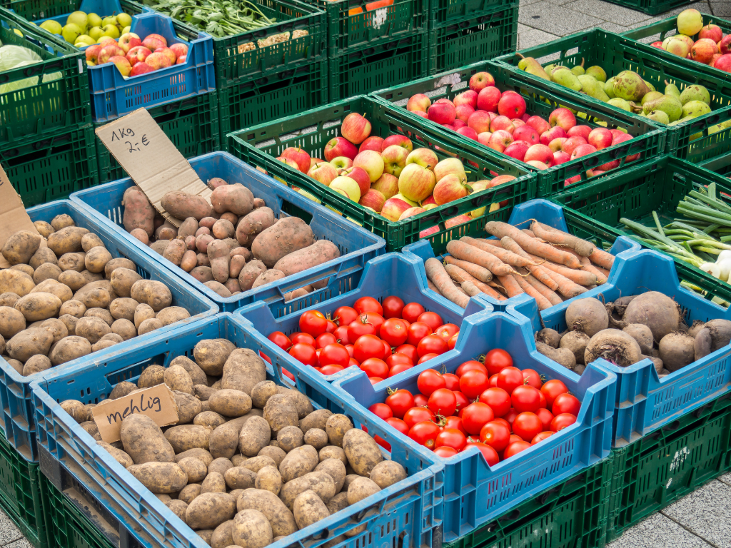 Bild Marktstand, Gemüse